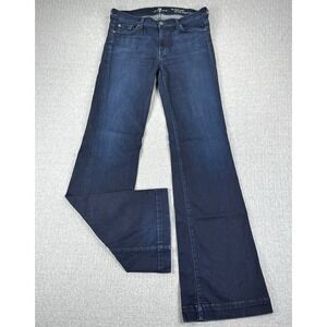 7 For All Mankind Dark Blue Boot Cut Jeans